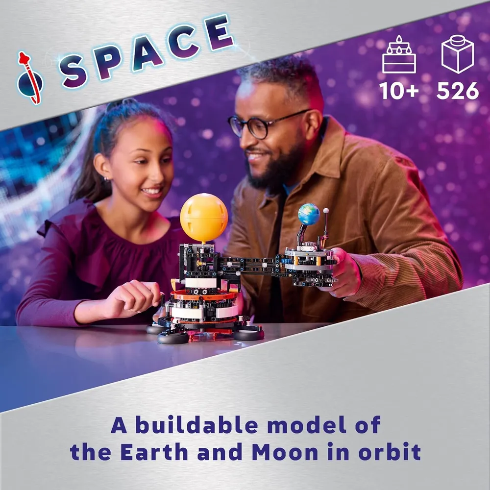 Lego Technic Tierra y Luna en órbita, juguete espacial para niños