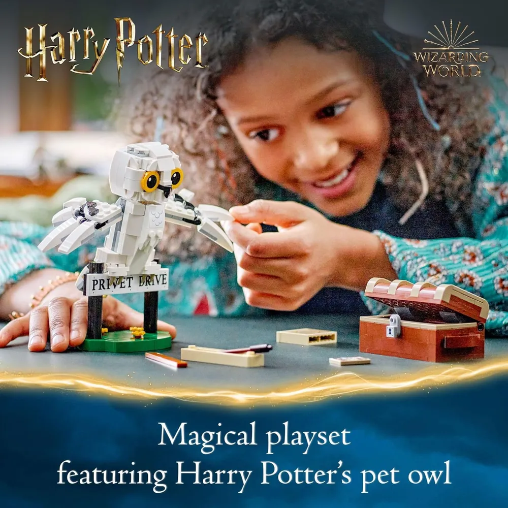 Lego Harry Potter Hedwig en 4 Privet Drive, figura de búho para niños