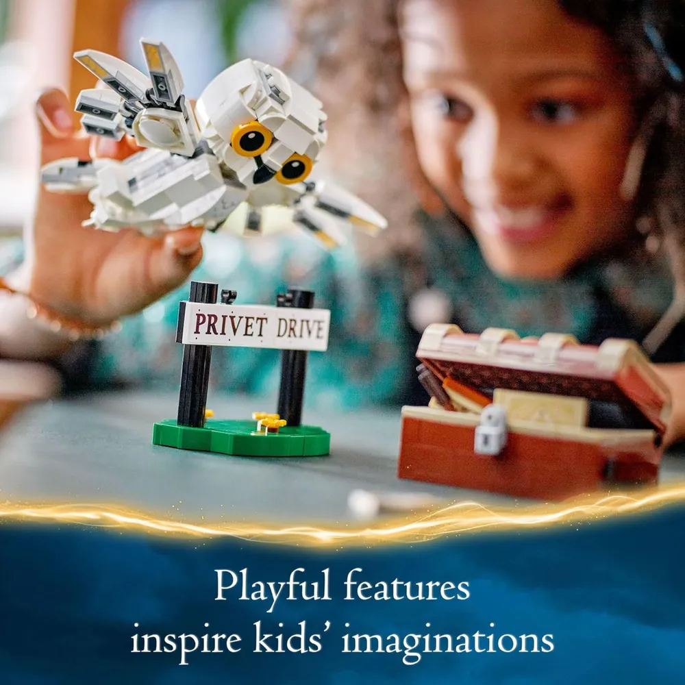 Lego Harry Potter Hedwig en 4 Privet Drive, figura de búho para niños