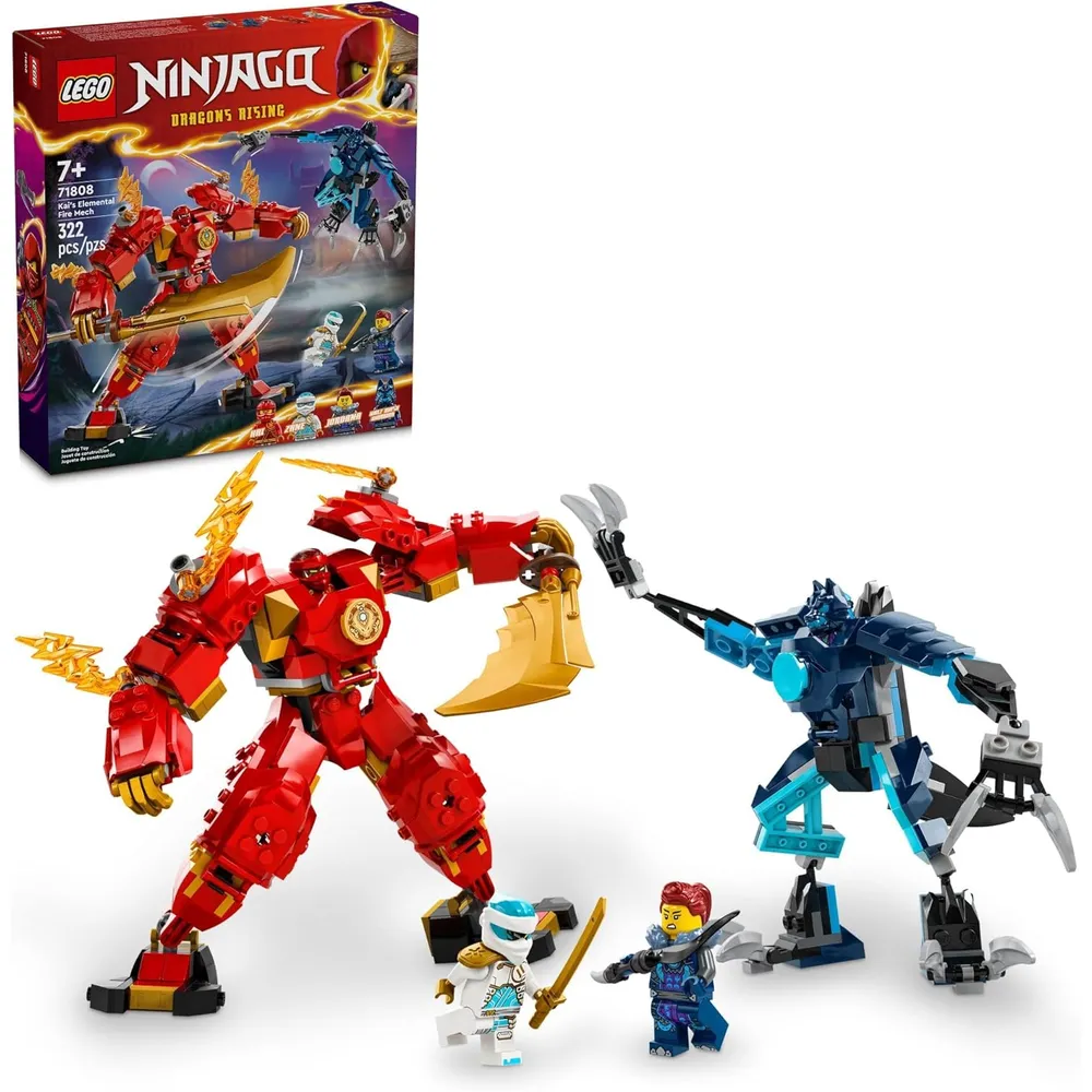 LEGO NINJAGO MECH DE FUEGO ELEMENTAL DE KAI CON MINIFIGURAS