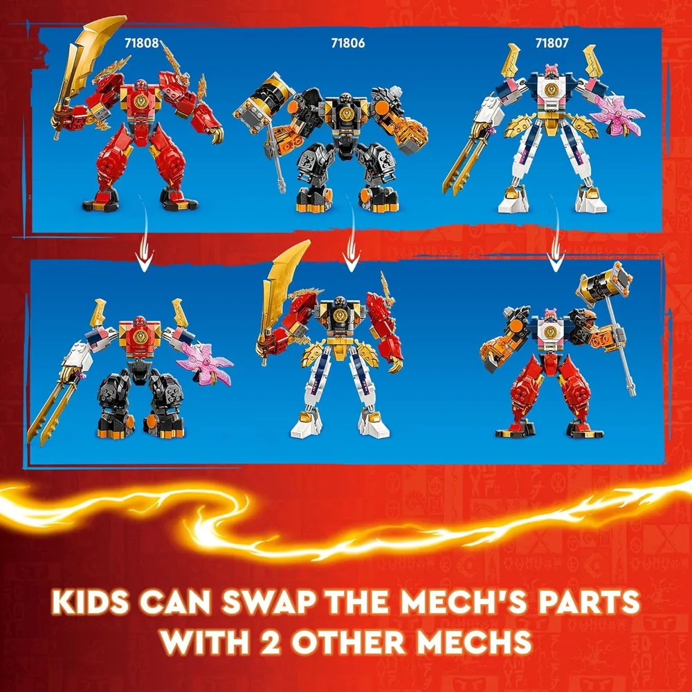 LEGO NINJAGO MECH DE FUEGO ELEMENTAL DE KAI CON MINIFIGURAS