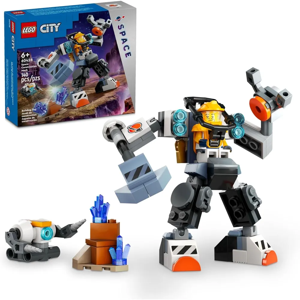 Lego City Traje mecánico espacial con piloto y robot, juego para niños