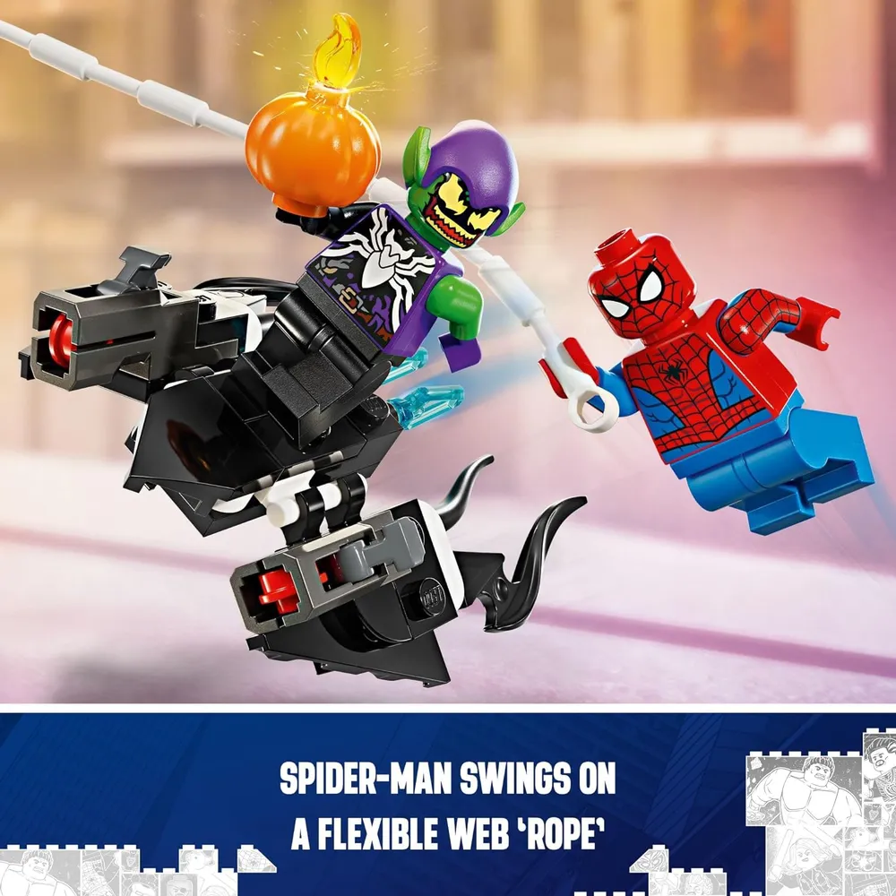 Lego Marvel Spider-Man coche de carreras con Venom y minifigura