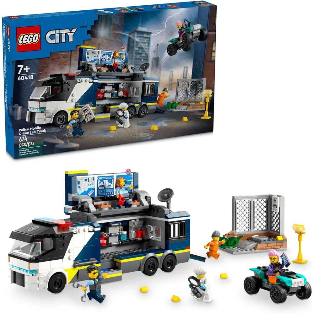 Lego City Camión de policía móvil con quad, 2 agentes y 2 ladrones