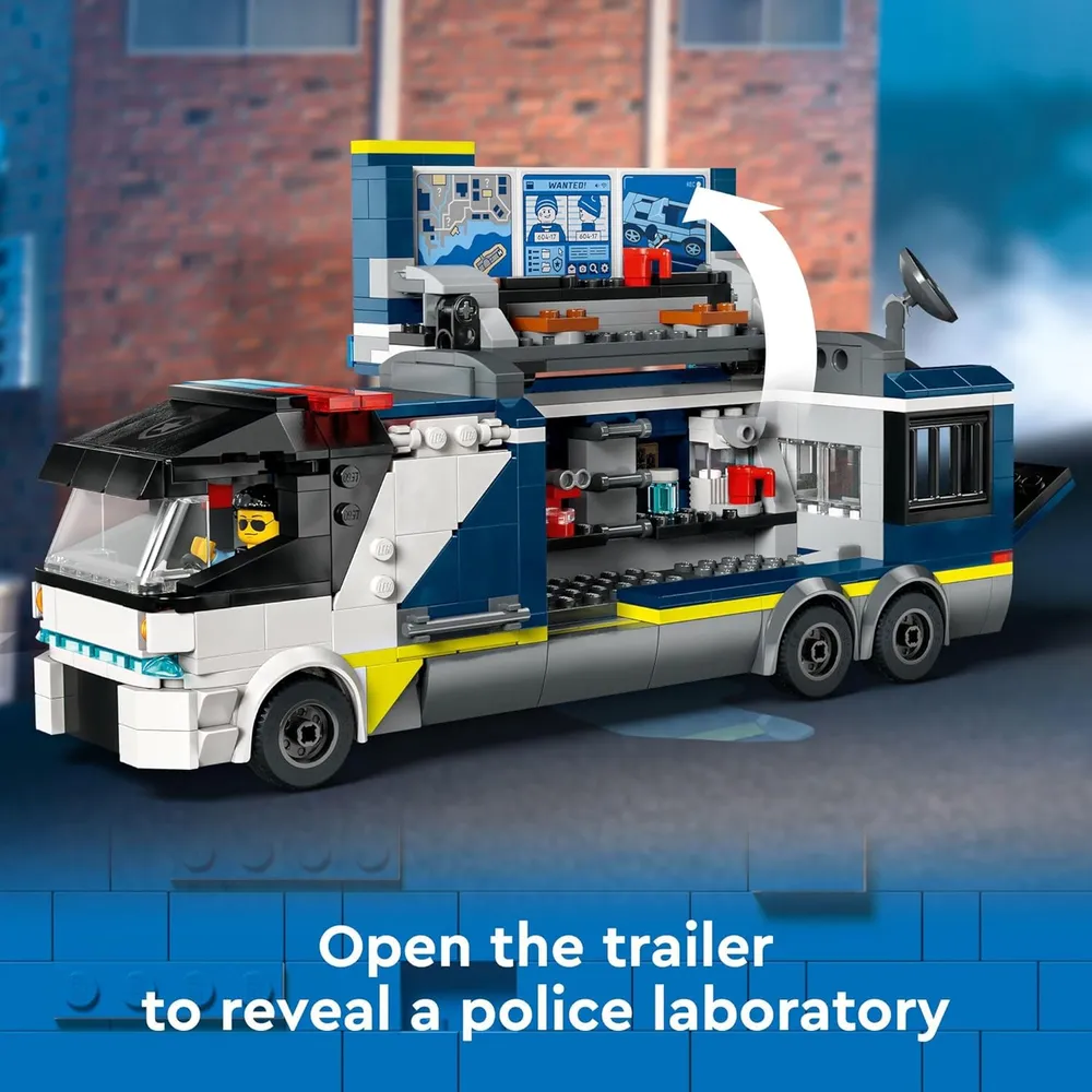 Lego City Camión de policía móvil con quad, 2 agentes y 2 ladrones