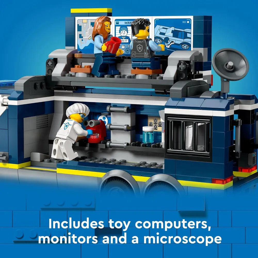 Lego City Camión de policía móvil con quad, 2 agentes y 2 ladrones