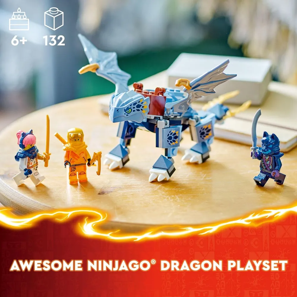 Lego Ninjago Dragón Joven Riyu con 3 minifiguras, set de aventuras