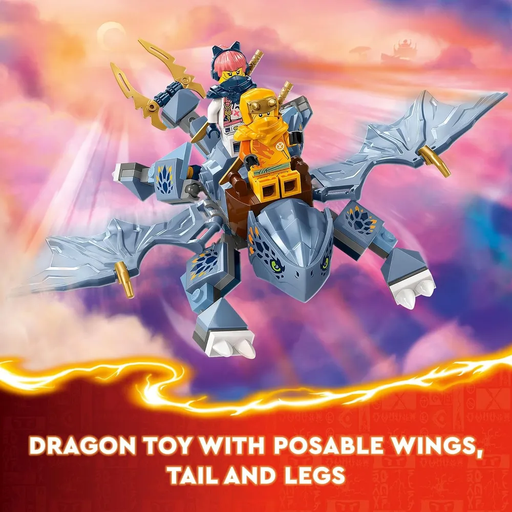 Lego Ninjago Dragón Joven Riyu con 3 minifiguras, set de aventuras
