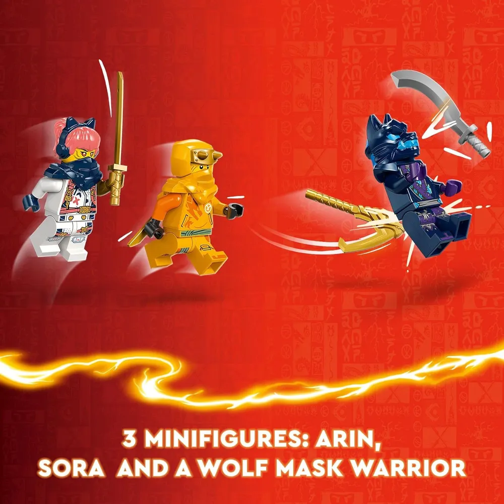 Lego Ninjago Dragón Joven Riyu con 3 minifiguras, set de aventuras