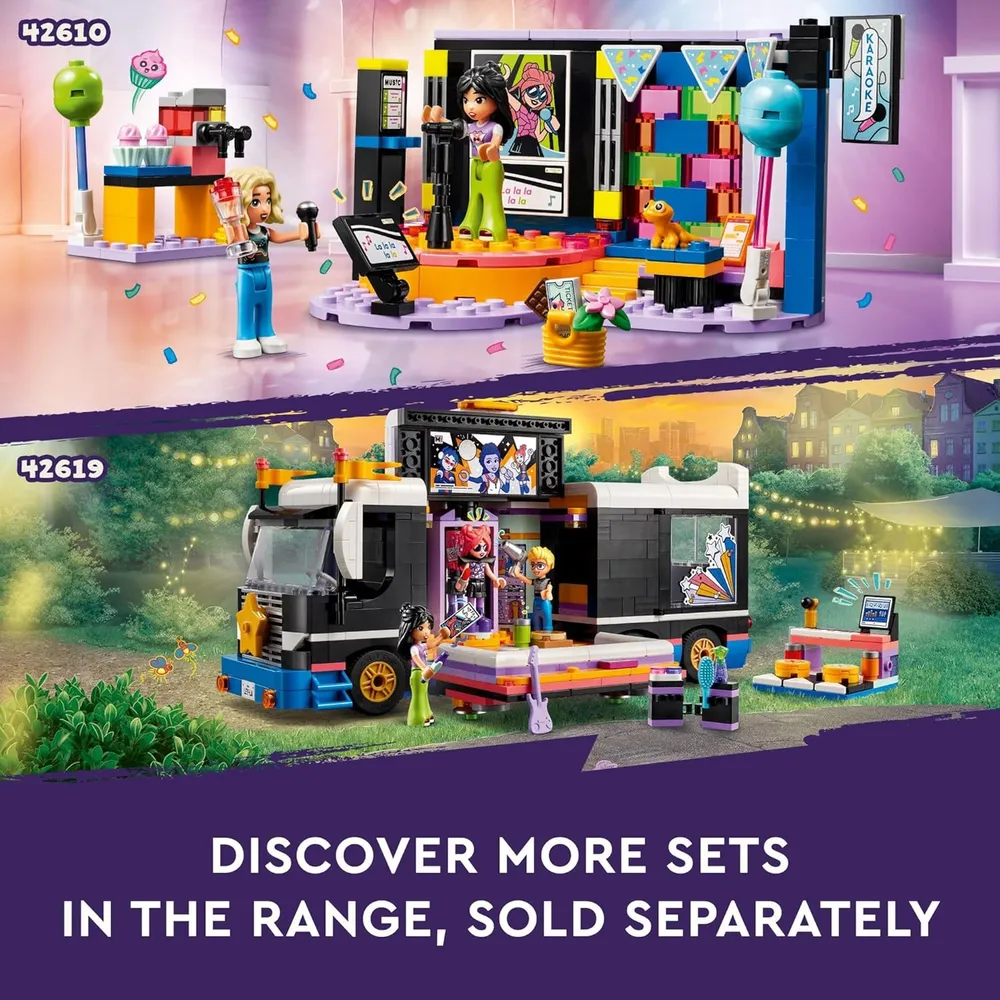 Lego Friends Heartlake City concurso de talentos musicales con 4 minimuñecas