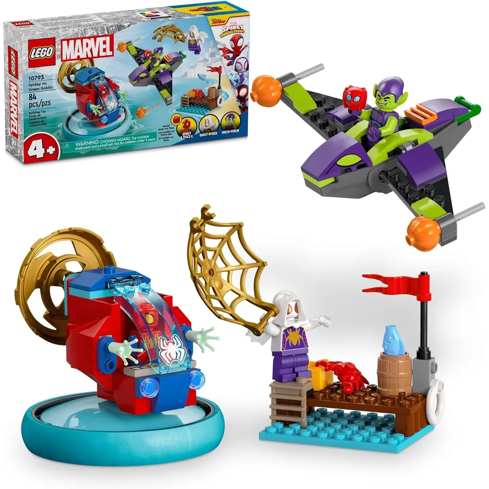Lego Marvel Spidey vs. Duende Verde, juguete de Spider-Man para niños 4-6 años