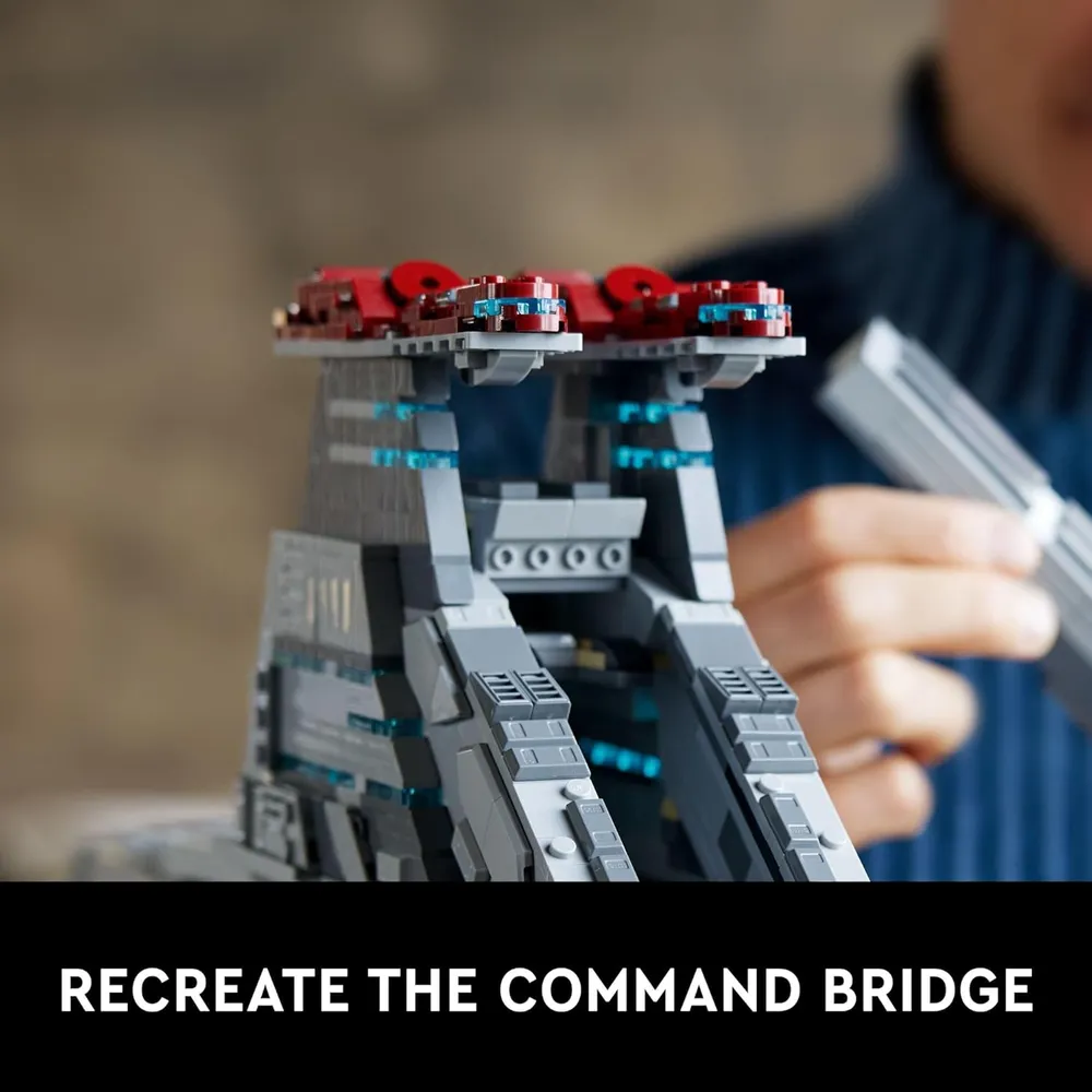 Lego Star Wars Crucero de Ataque Venator, set de construcción con Capitán Rex