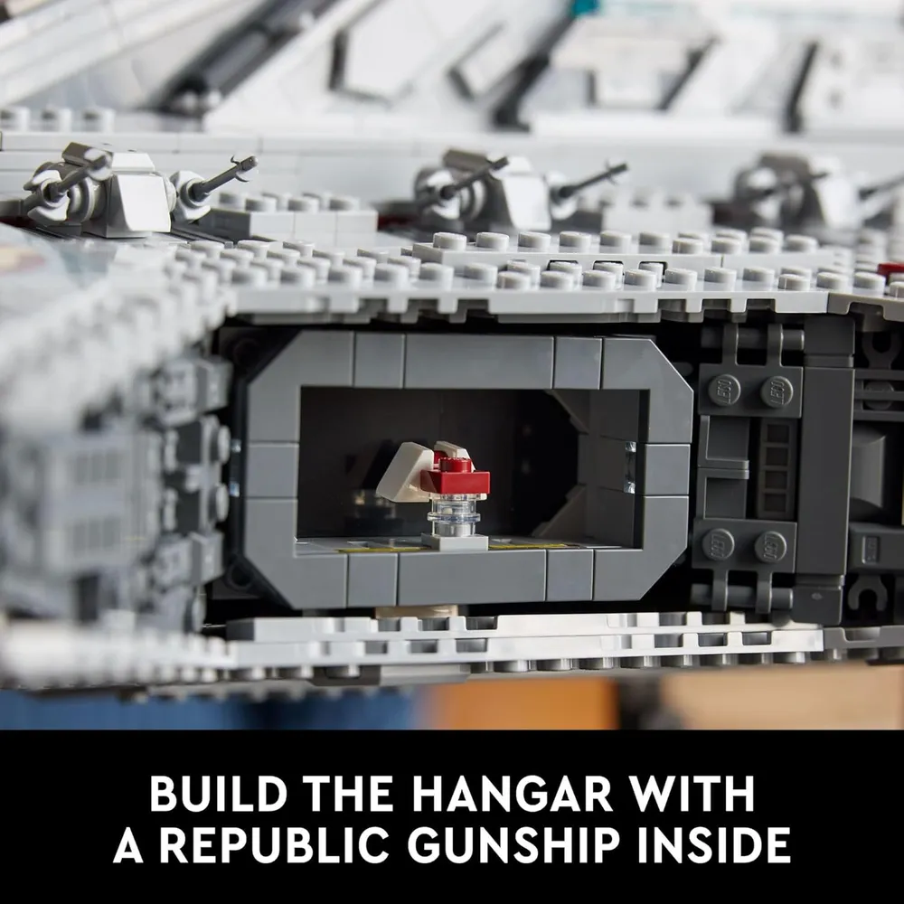 Lego Star Wars Crucero de Ataque Venator, set de construcción con Capitán Rex