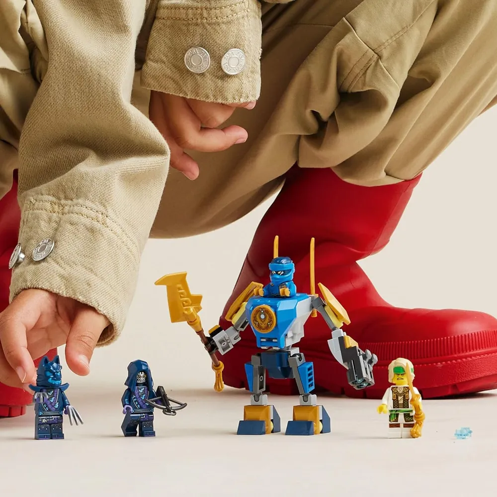 Lego Ninjago Pack de batalla con robot de Jay, set de aventura para niños 6+