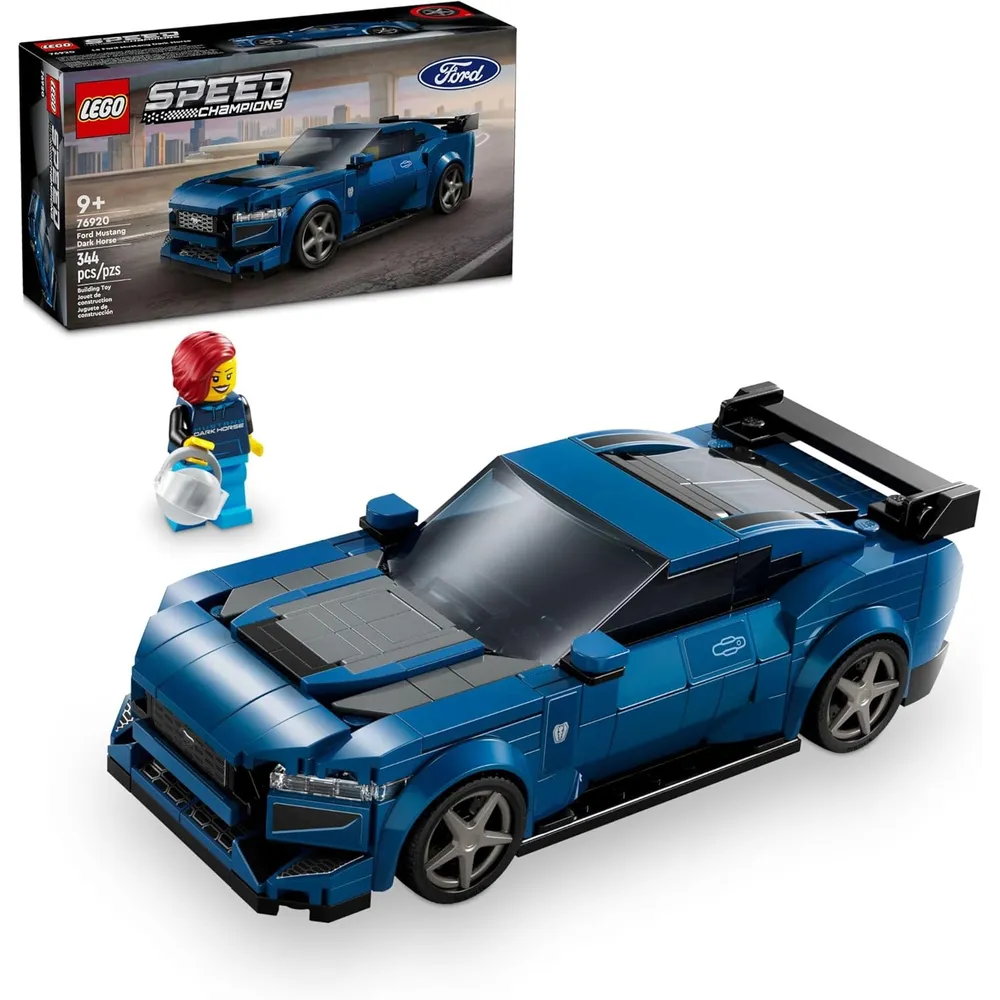 Lego Speed Champions Ford Mustang Dark Horse, coche de juguete para niños 9+