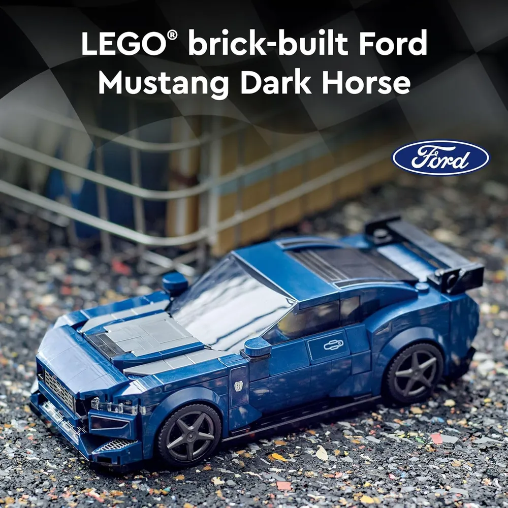 Lego Speed Champions Ford Mustang Dark Horse, coche de juguete para niños 9+