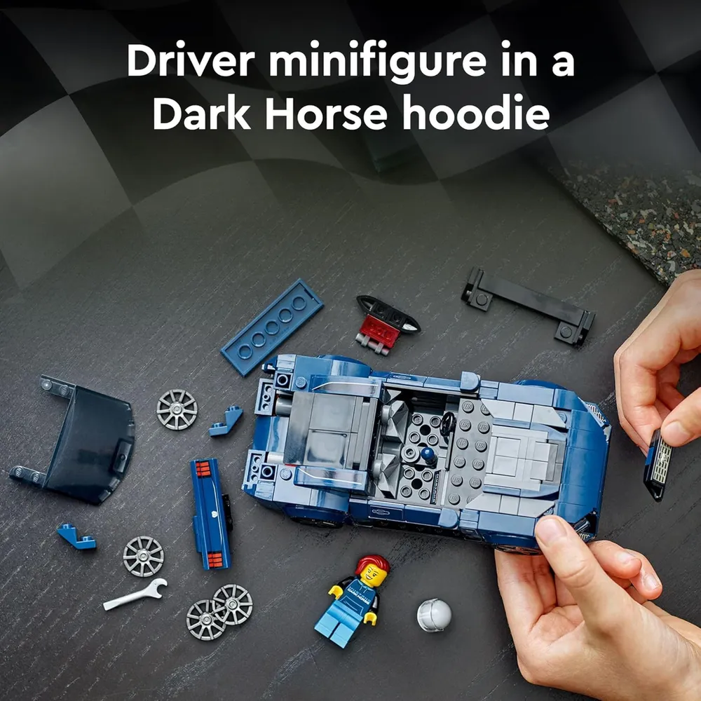 Lego Speed Champions Ford Mustang Dark Horse, coche de juguete para niños 9+