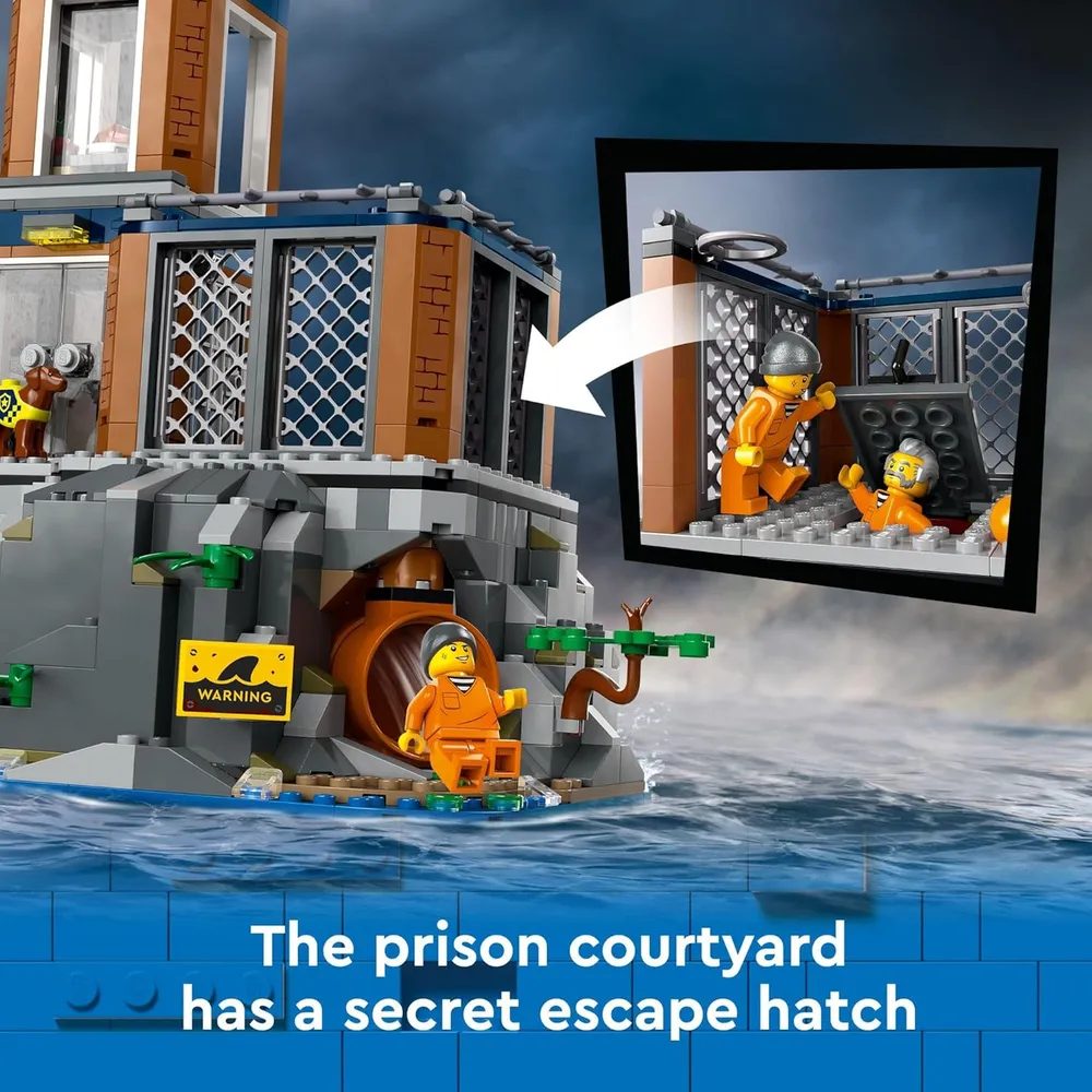 LEGO CITY ISLA DE LA PRISIÓN DE LA POLICÍA CON 7 MINIFIGURAS