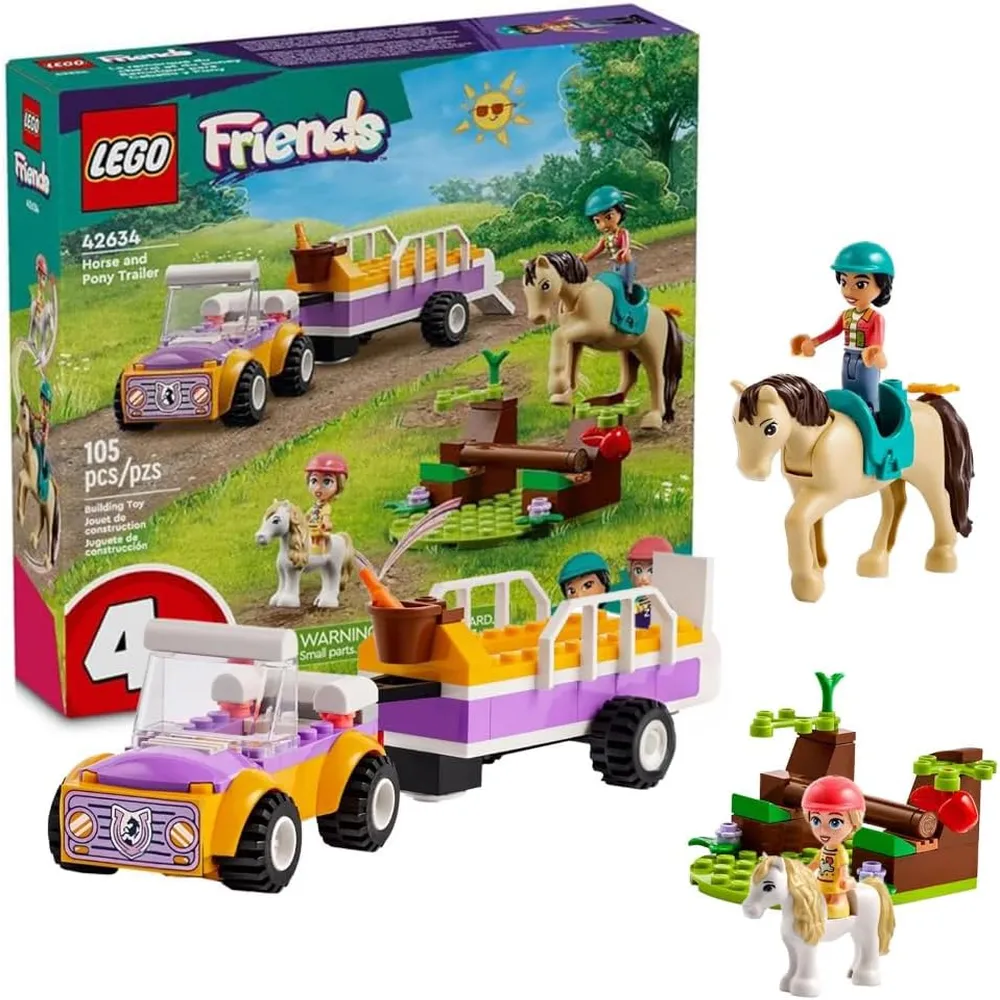 Lego Friends Remolque para caballos y ponis, juguete de construcción para niños 4+