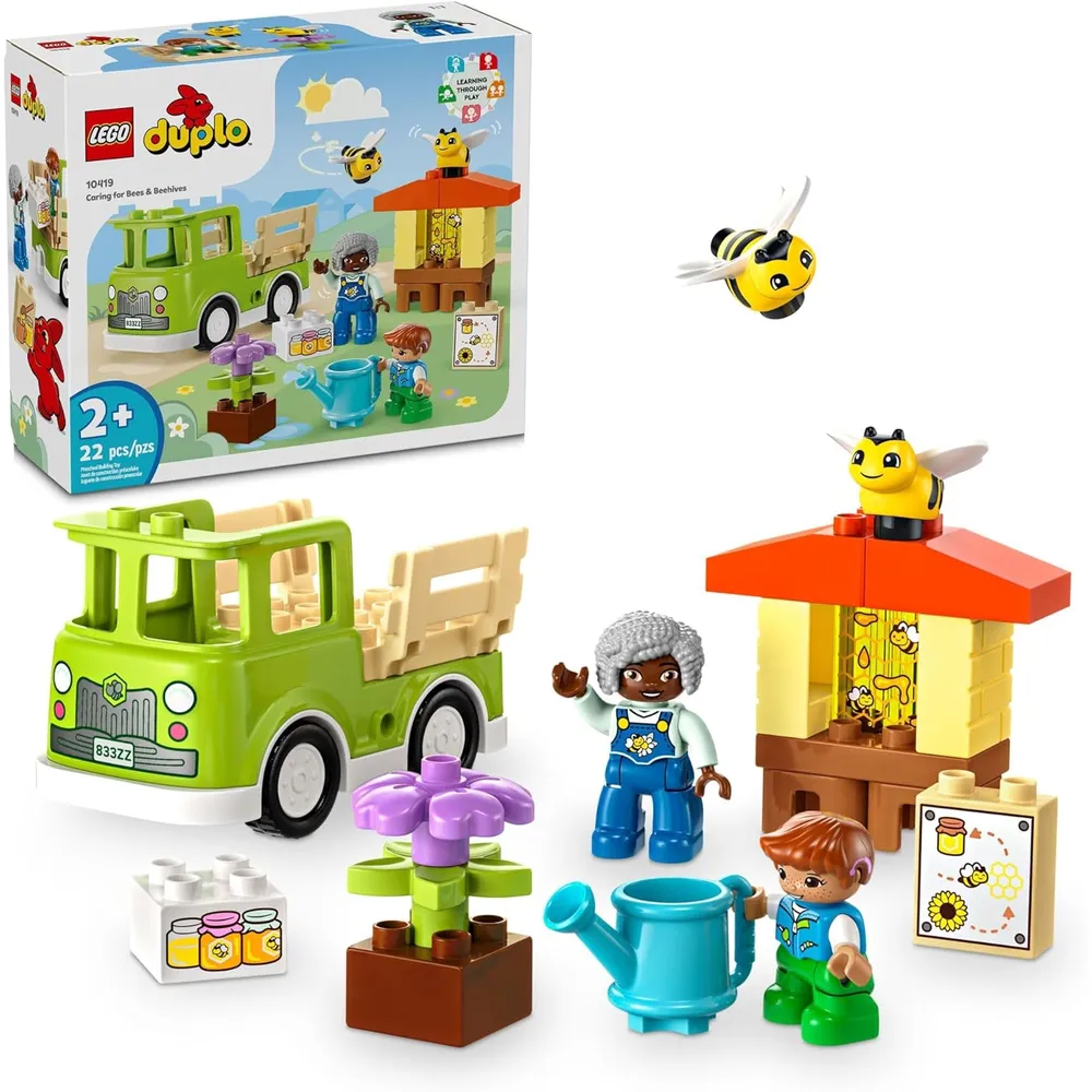 Lego Duplo Cuidado de abejas y colmenas, juguete educativo para preescolares 2+