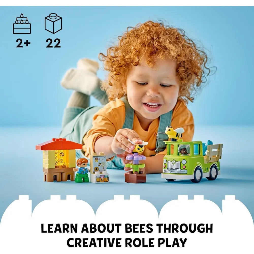 Lego Duplo Cuidado de abejas y colmenas, juguete educativo para preescolares 2+