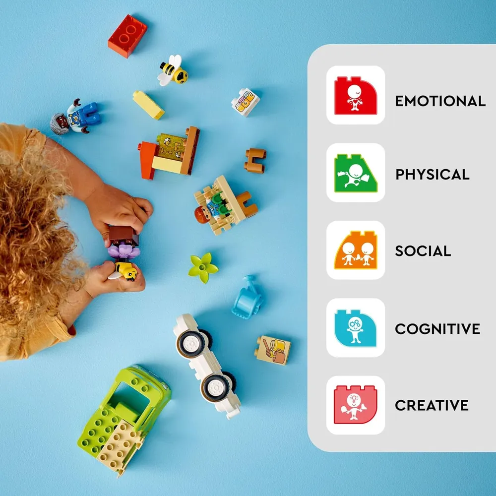 Lego Duplo Cuidado de abejas y colmenas, juguete educativo para preescolares 2+