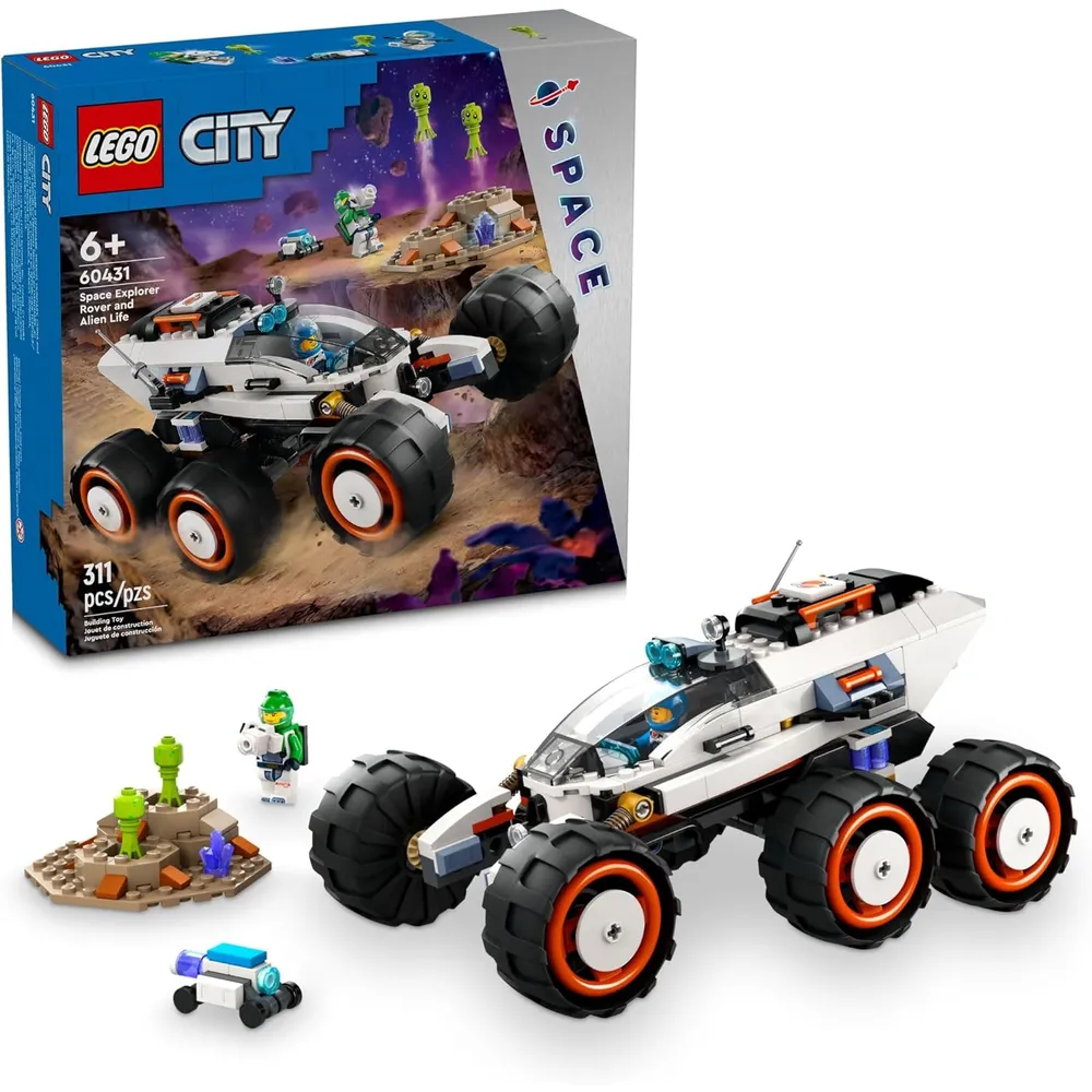 Lego City Vehículo explorador espacial con alienígenas y 2 minifiguras 6+