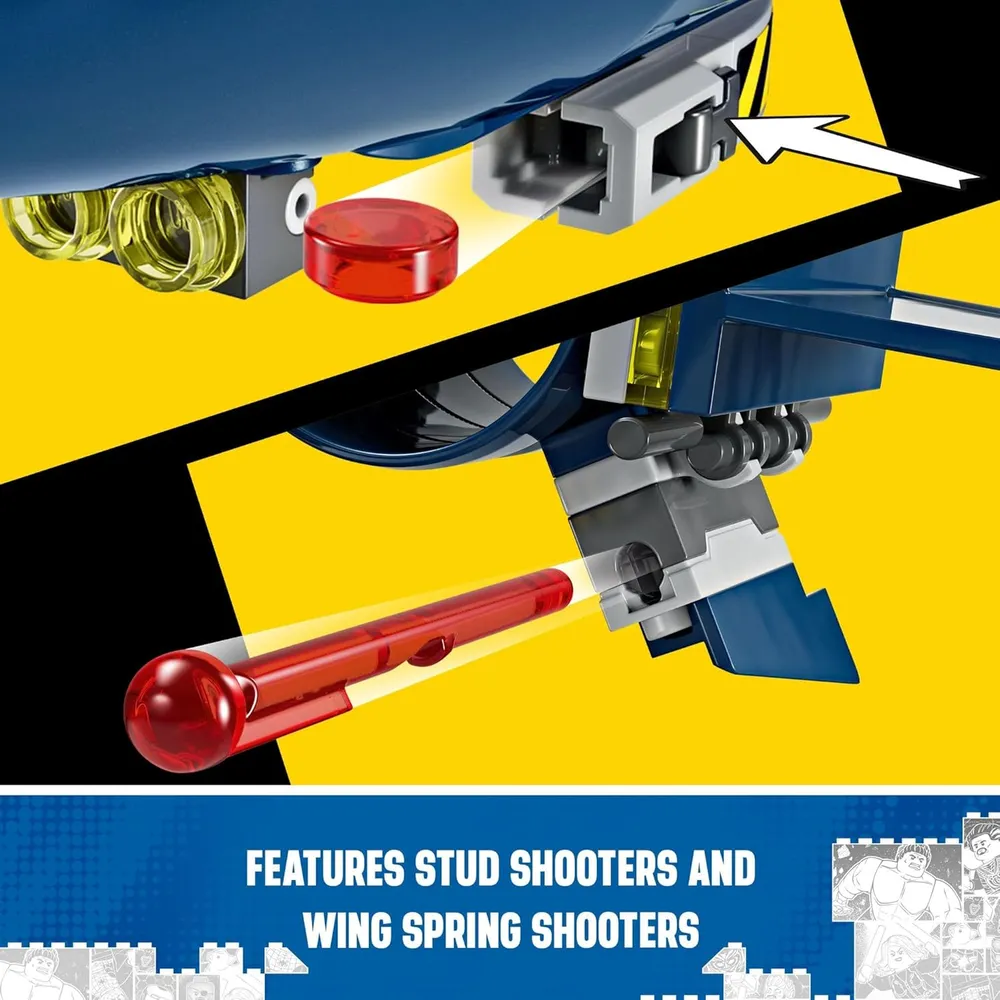 Lego Marvel X-Men X-Jet, set de construcción con 4 minifiguras para niños 8+