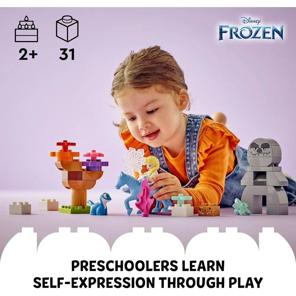 Lego Duplo Disney Elsa y Bruni, set de princesas para niños preescolares 2+