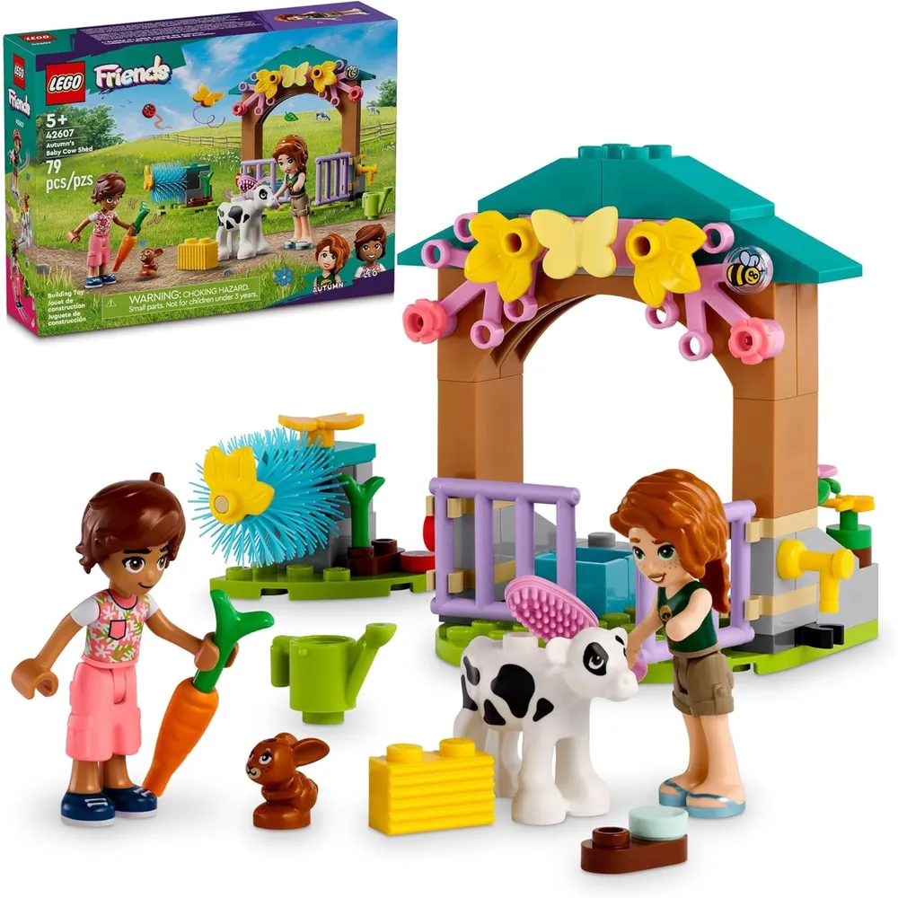 Lego Friends Establo de la ternera de otoño, juguete de granja para niños 5+