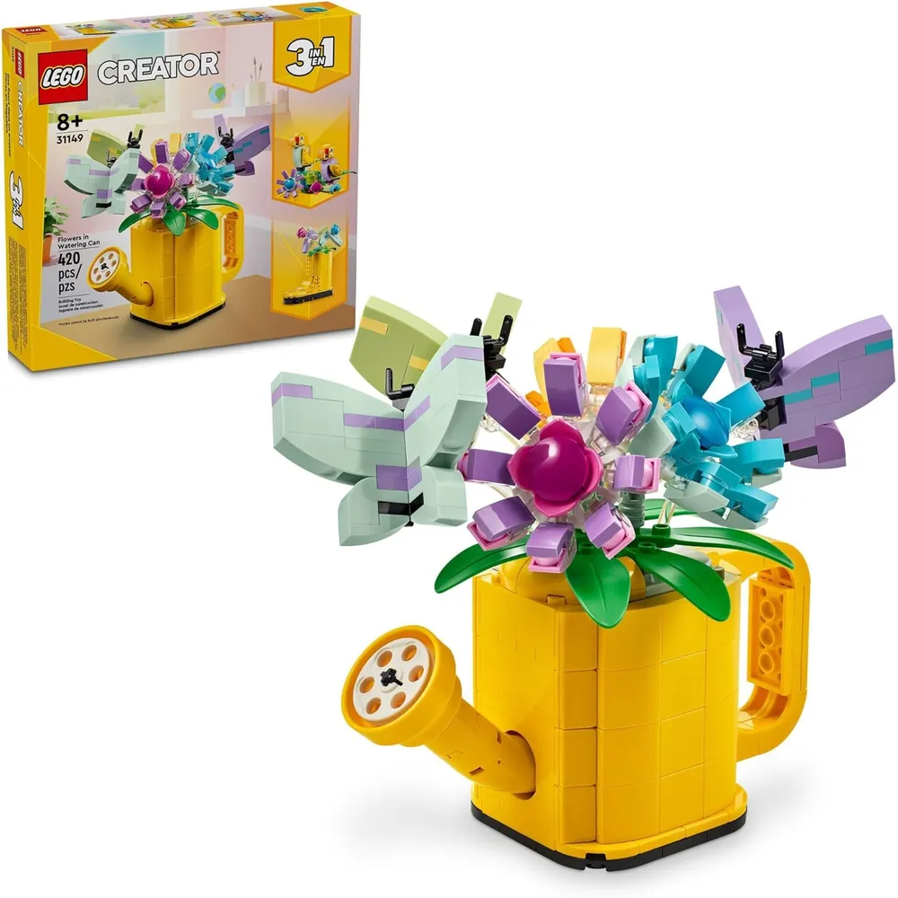 Lego Creator 3 en 1 Flores en regadera, juguete creativo para niños 8+