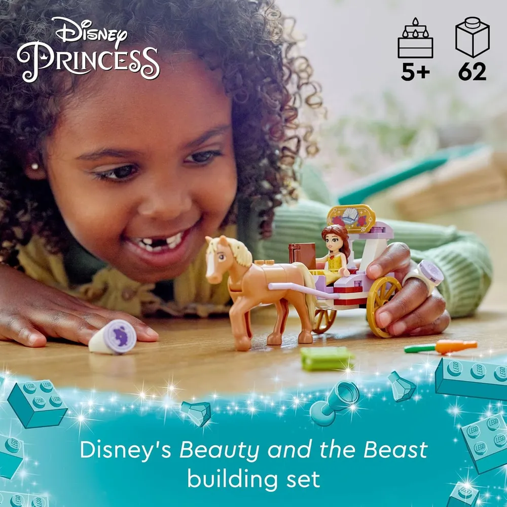 Lego Disney Princess Bella: Carruaje con minimuñeca, regalo de cuento 5+