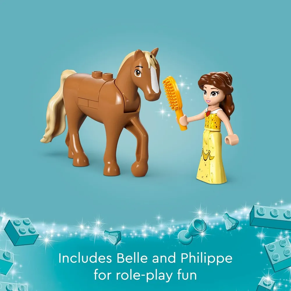 Lego Disney Princess Bella: Carruaje con minimuñeca, regalo de cuento 5+