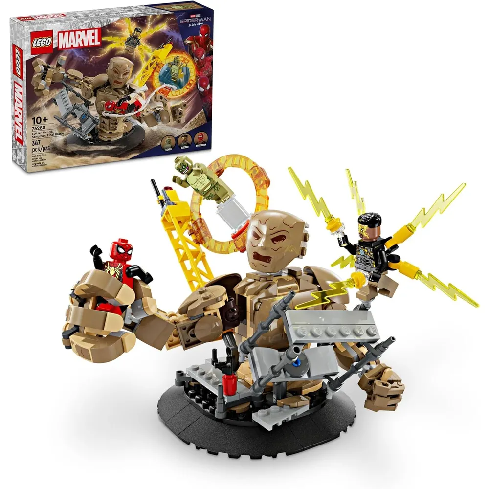 Lego Marvel Spider-Man vs. Sandman, set de construcción con piezas móviles 10+