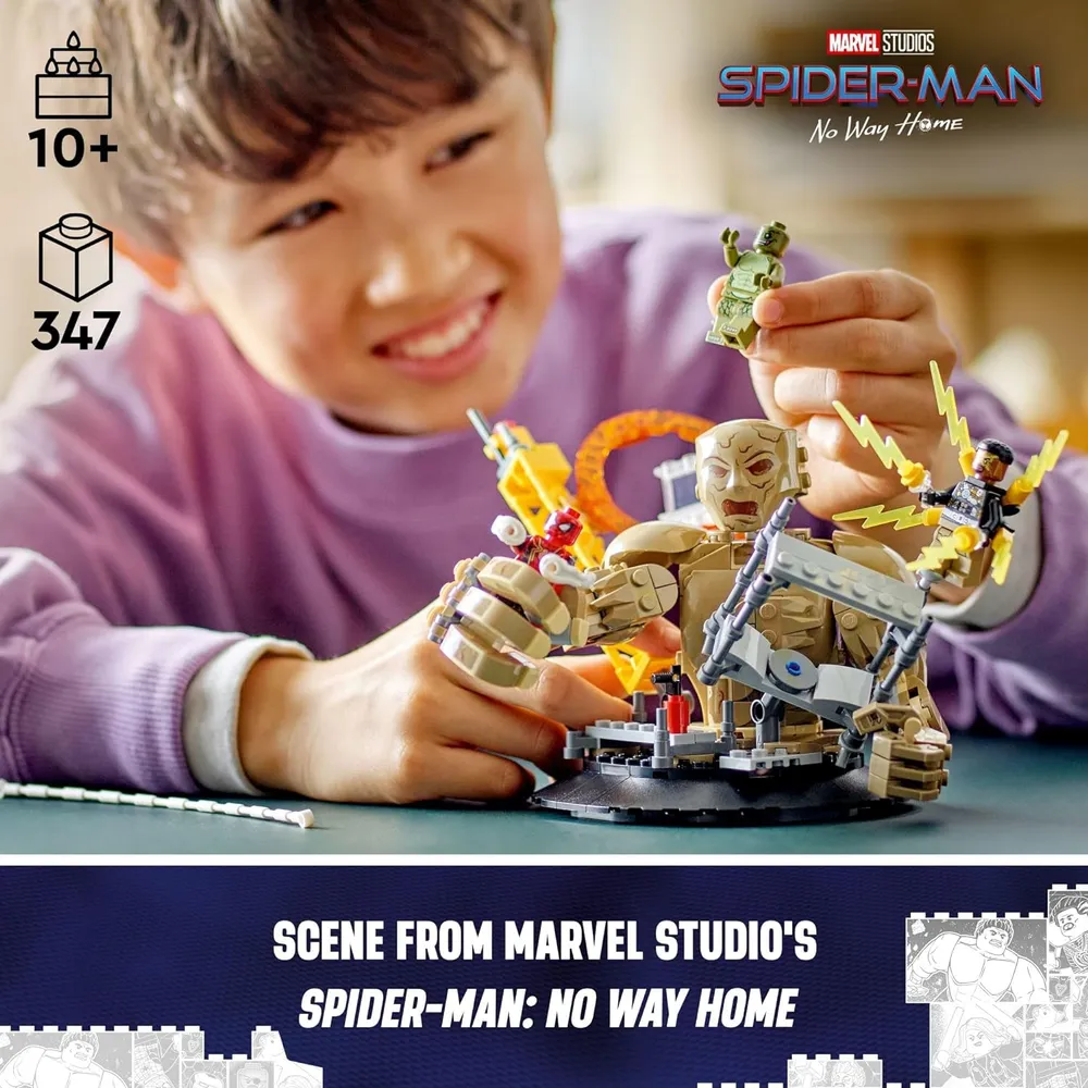 Lego Marvel Spider-Man vs. Sandman, set de construcción con piezas móviles 10+