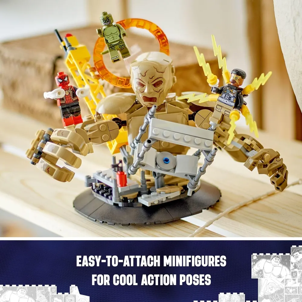 Lego Marvel Spider-Man vs. Sandman, set de construcción con piezas móviles 10+