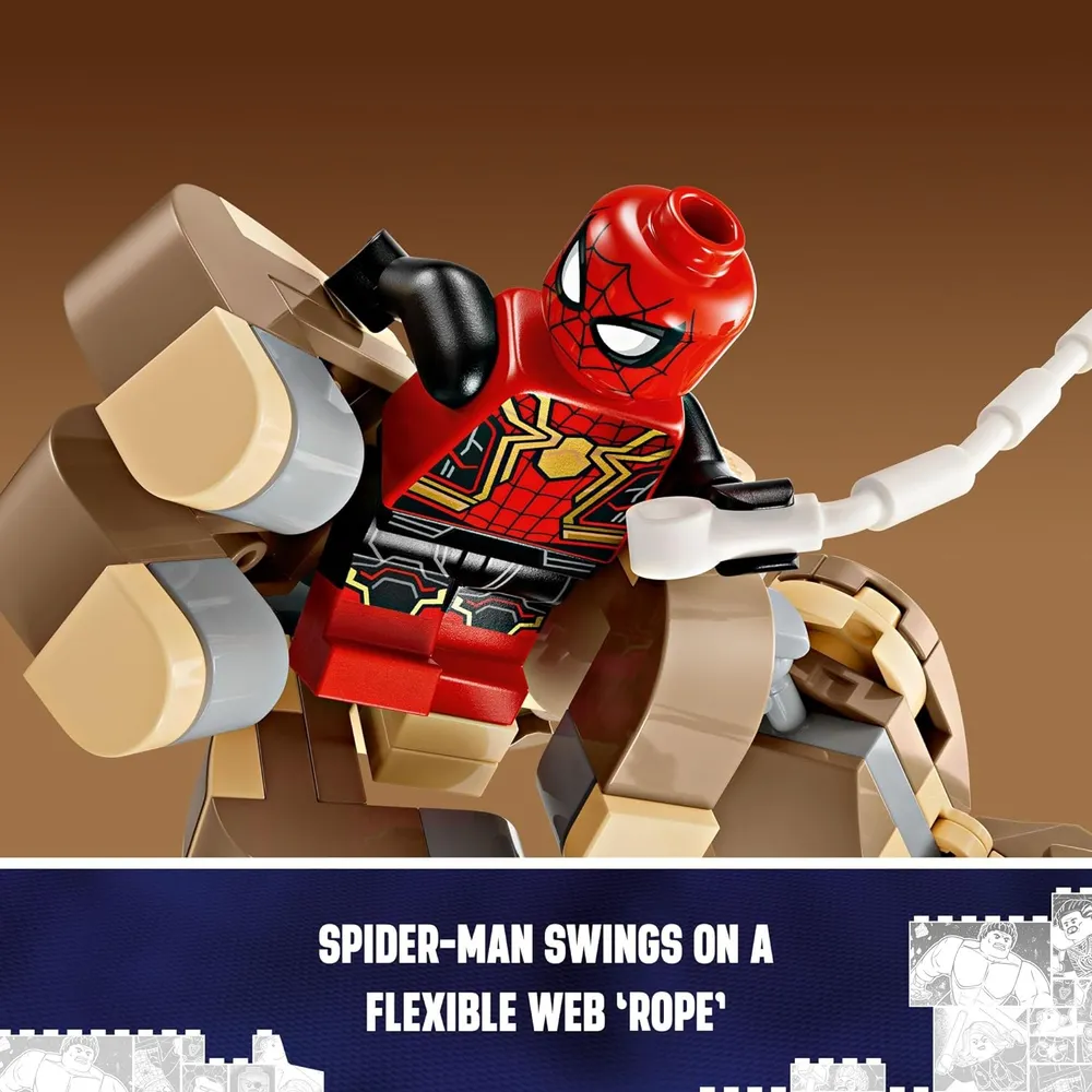 Lego Marvel Spider-Man vs. Sandman, set de construcción con piezas móviles 10+