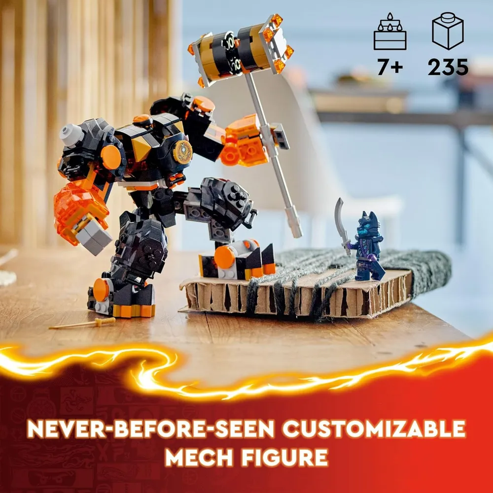Lego Ninjago Mech Elemental de la Tierra de Cole, juguete ninja