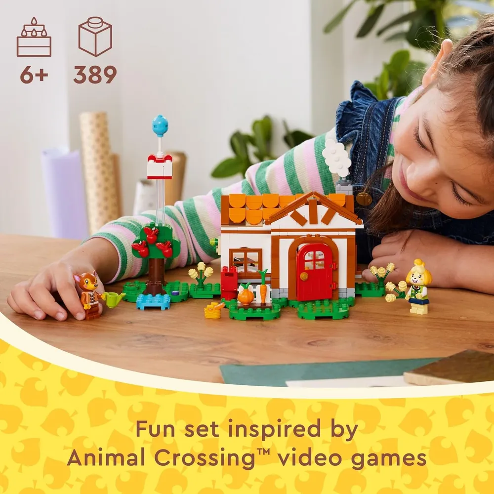 Lego Animal Crossing Visita a la casa de Isabelle, set de construcción