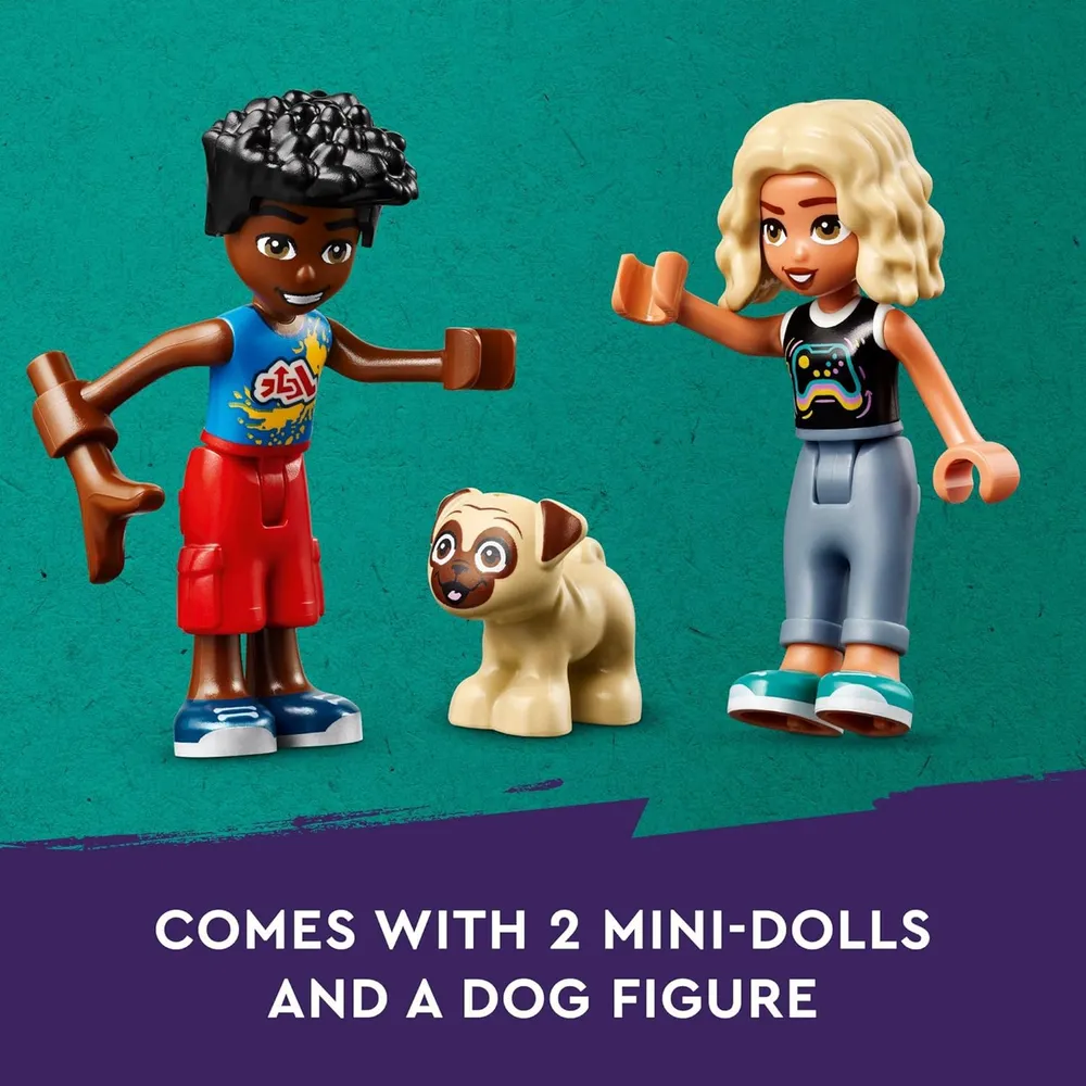 Lego Friends Coche eléctrico y cargador con minimuñecas Nova y Zac