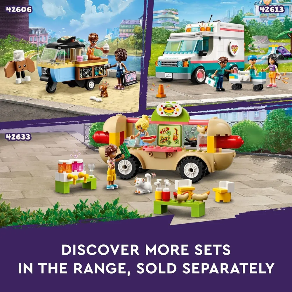 Lego Friends Coche eléctrico y cargador con minimuñecas Nova y Zac