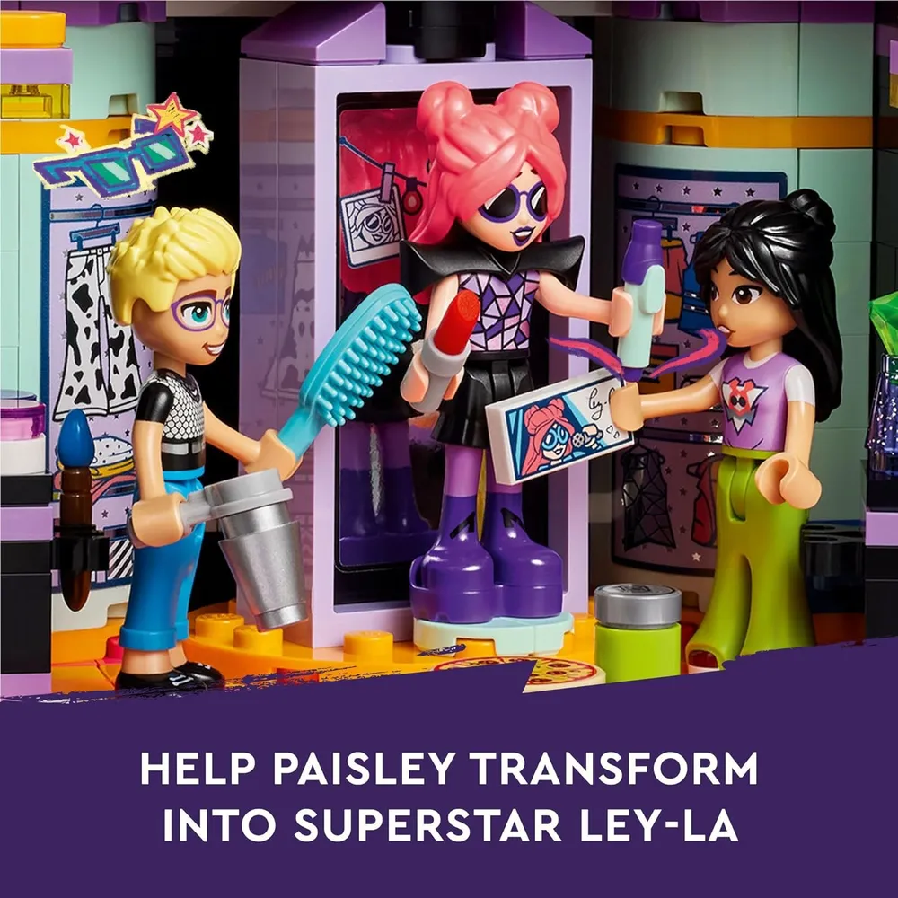 Lego Friends Autobús musical de gira pop con 4 minimuñecas