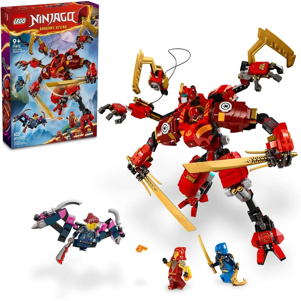 Lego Ninjago Kai Aventura con robot escalador y 4 figuras de acción ninja