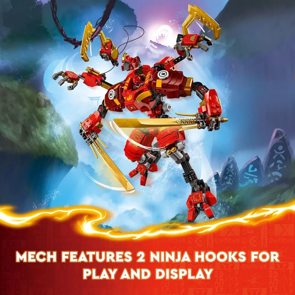 Lego Ninjago Kai Aventura con robot escalador y 4 figuras de acción ninja