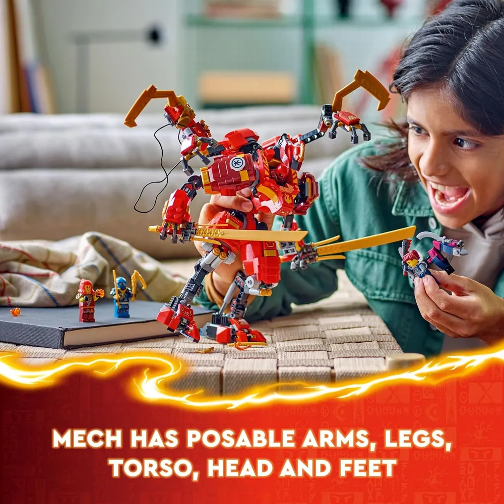Lego Ninjago Kai Aventura con robot escalador y 4 figuras de acción ninja