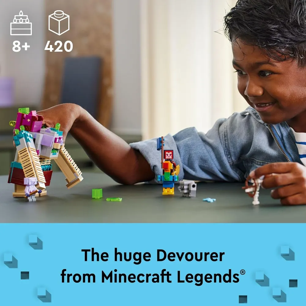 Lego Minecraft Legends El Devorador, set de aventura con figuras de acción