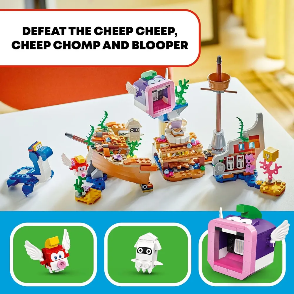 Lego Super Mario Aventura del naufragio de Dorrie con figuras coleccionables
