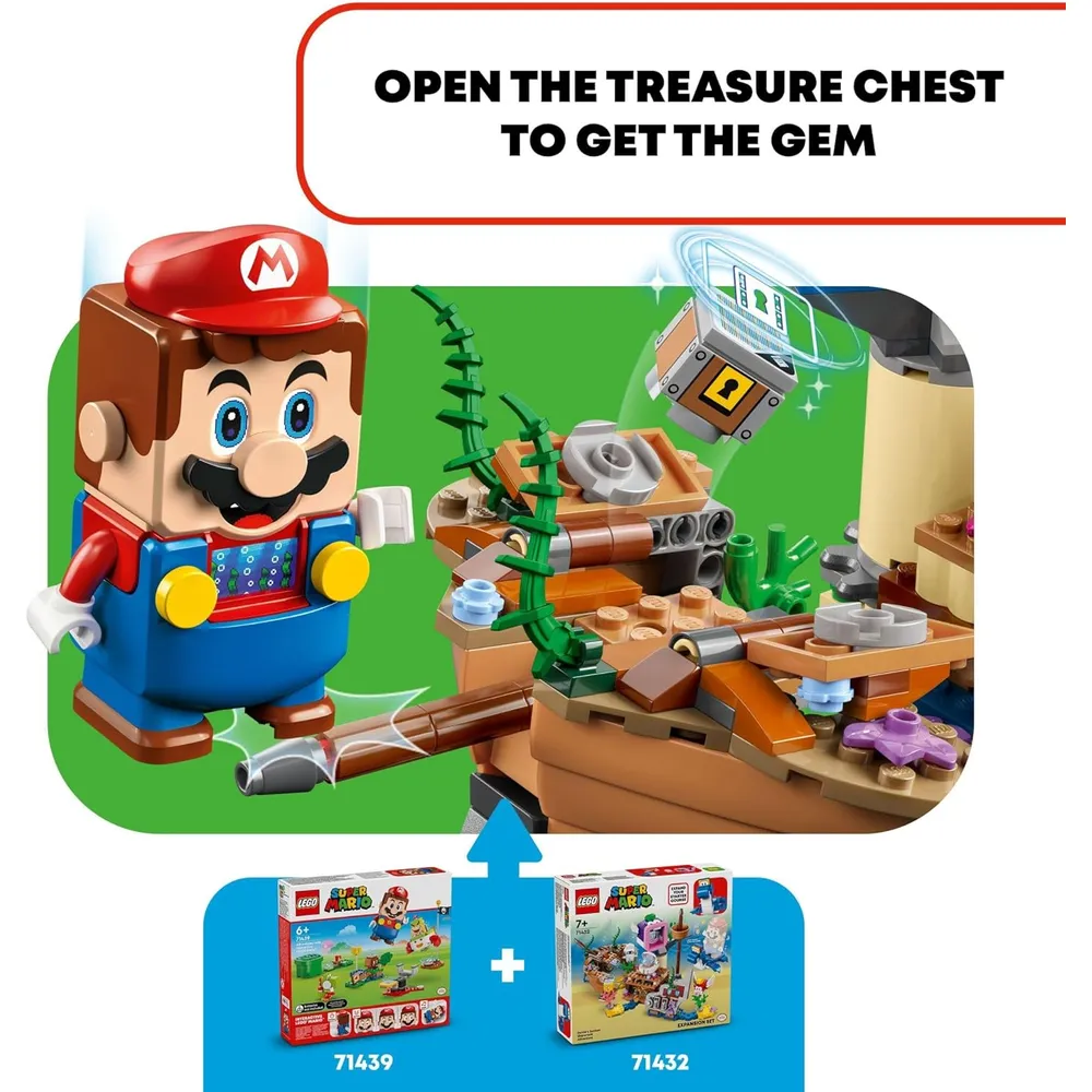 Lego Super Mario Aventura del naufragio de Dorrie con figuras coleccionables