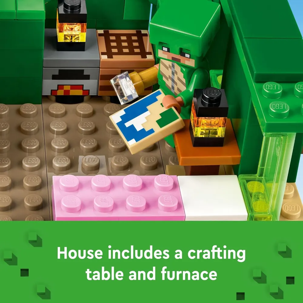 LEGO MINECRAFT CASA DE LA PLAYA TORTUGA CON FIGURAS Y ACCESORIOS
