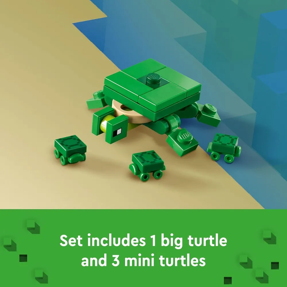 LEGO MINECRAFT CASA DE LA PLAYA TORTUGA CON FIGURAS Y ACCESORIOS